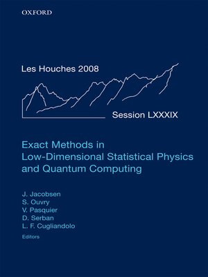 cover image of Exact Methods in Low-dimensional Statistical Physics and Quantum Computing
